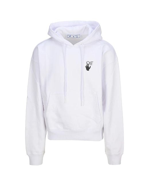 Off-White c/o Virgil Abloh White Caravaggio Lute Design Oversized Hoodie Cotton for men