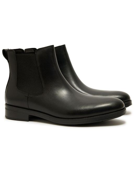 Cole Haan Black Newmark Grand Chelsea Boots for men