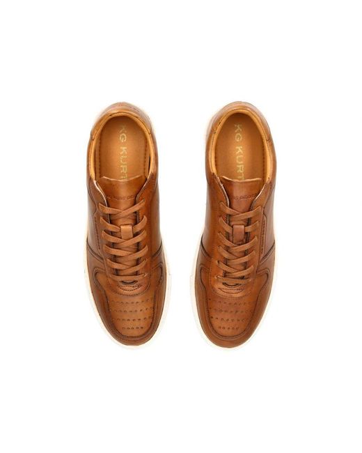 KG by Kurt Geiger Brown Leather Flash Sneakers Leather for men