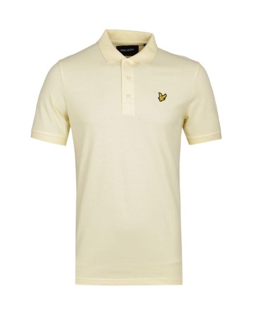 Lyle & Scott Natural Butter Pique Polo Shirt for men