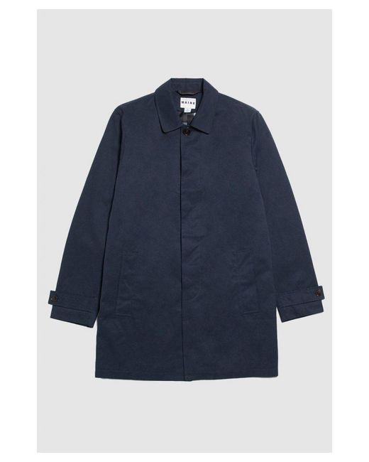 MAINE Blue Smart Cotton Mac for men