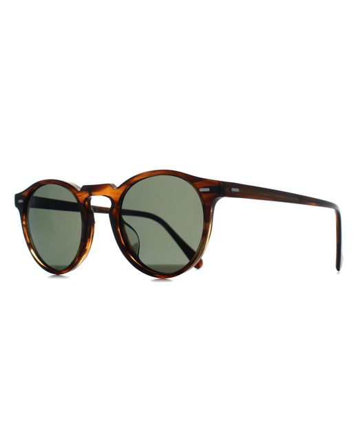 Oliver Peoples Brown Round Tuscany Tortoise G-15 Polarized Ov5217S Gregory Peck