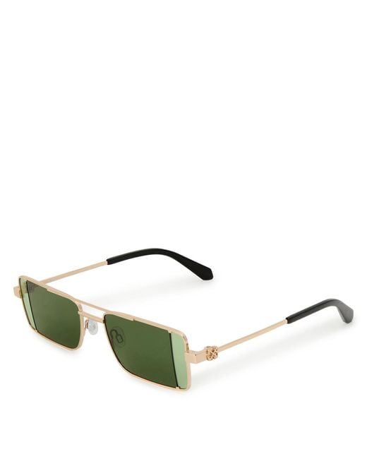 Off-White c/o Virgil Abloh Green Accessories Off Cortez Rectangle Sunglasses for men