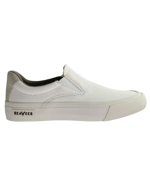 Seavees White Hawthrone Slip On Standard Bleach Poplin Twill Off Shoes