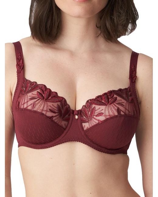 Primadonna Red Orlando Full Cup Side Support Bra Deep Cherry