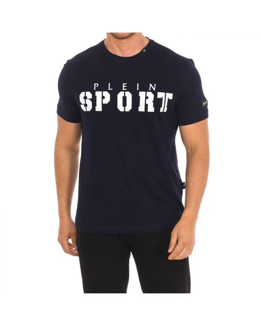 Philipp Plein Tips400 T-shirt Met Korte Mouwen in het Blue voor heren