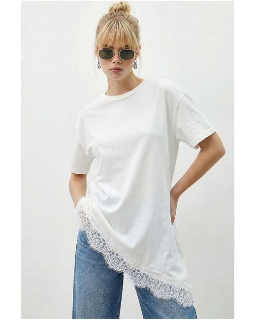 Bianco Lucci Blue Elastane T-Shirt