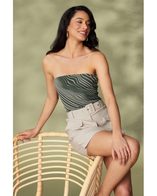 Quiz Green High Waisted Cargo Skort