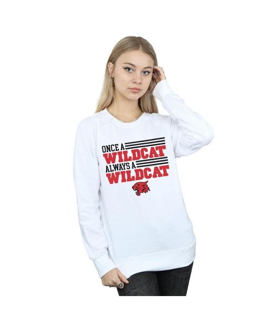 Disney White Ladies High School Musical The Once A Wildcat Sweatshirt ()