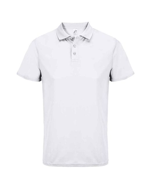 Sol's White Adult Pitcher Recycled Polo Shirt