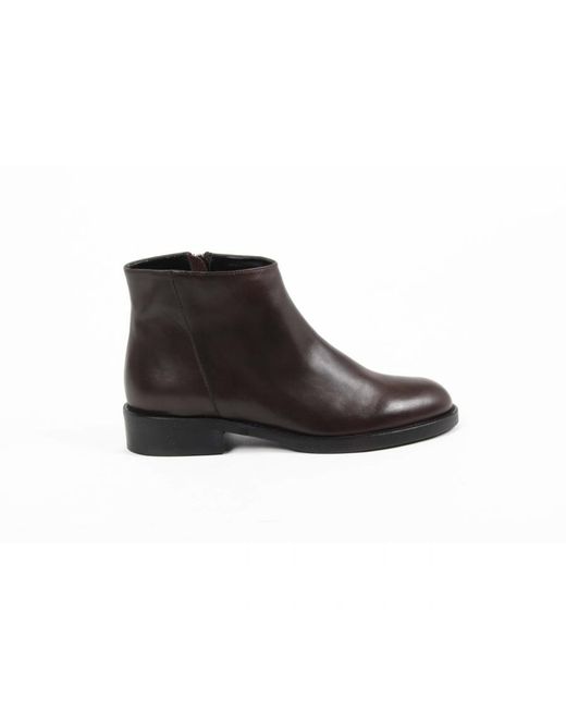 Versace 19.69 Abbigliamento Sportivo Black V Ankle Boot C13 Vitello Marrone
