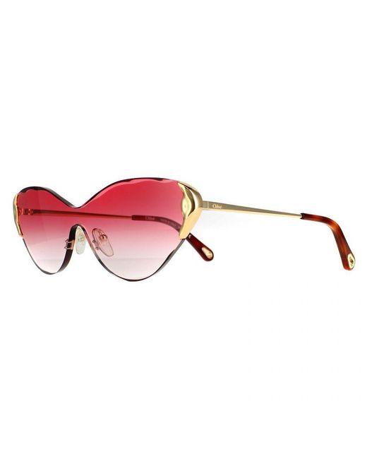 Chloé Red Chloé Cat Eye Gradient Curtis Ce163S Sunglasses Metal