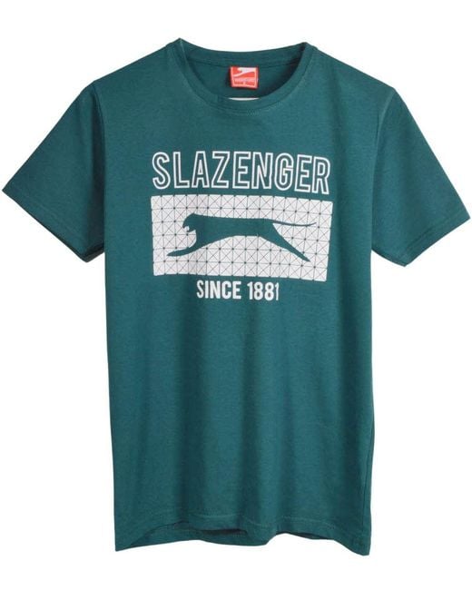 Slazenger 1881 Green Vintage Style Graphic T-Shirt for men