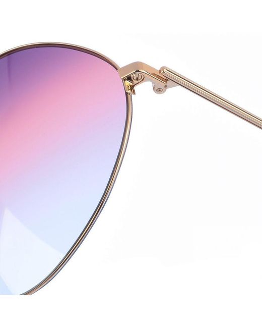 Victoria Beckham Pink Vb220S Oval-Shaped Metal Sunglasses