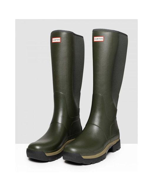 Hunter Green Field Balmoral Hybrid Tall Boots for men