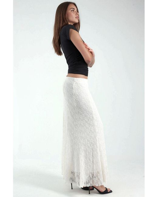 Hiccup Black High Waist Lace Maxi Skirt