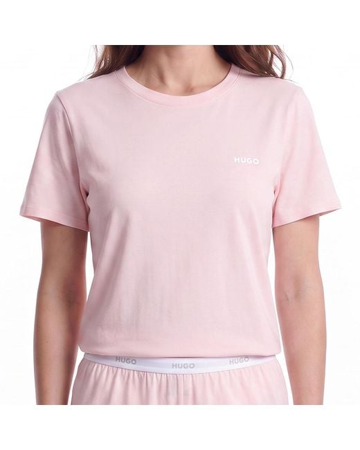 Boss Pink Relaxed Fit Short Sleeve Pyjama T-Shirt 50555634