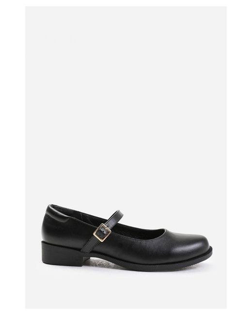 Where's That From Brown 'Hawthorn' Low Heel Loafer With Strap And Buckle Detail