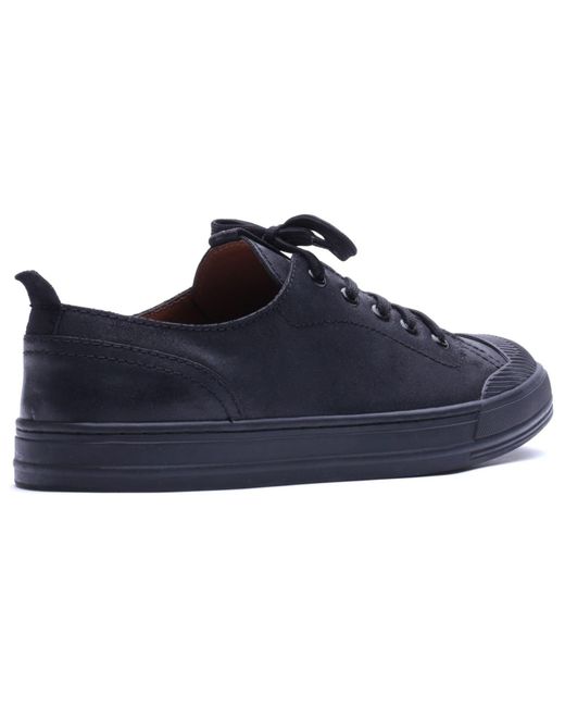Base London Blue Volt Leather Lace-Up Shoes for men