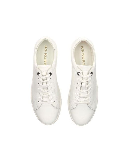 KG by Kurt Geiger White Leather Fire Sneakers for men