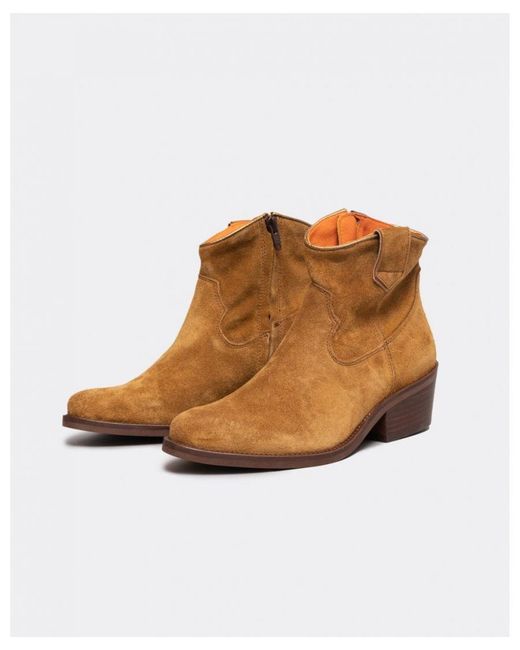 Penelope Chilvers Brown Cassidy Suede Short Cowboy Boots