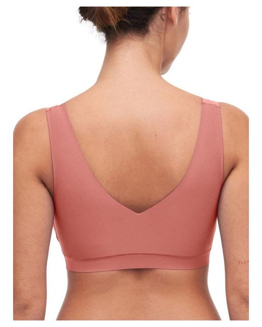 Chantelle Pink Softstretch V-Neck Jersey Crop Top