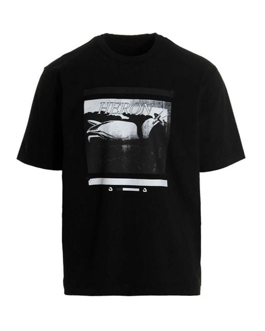 Heron Preston Black Misprinted T-Shirt for men
