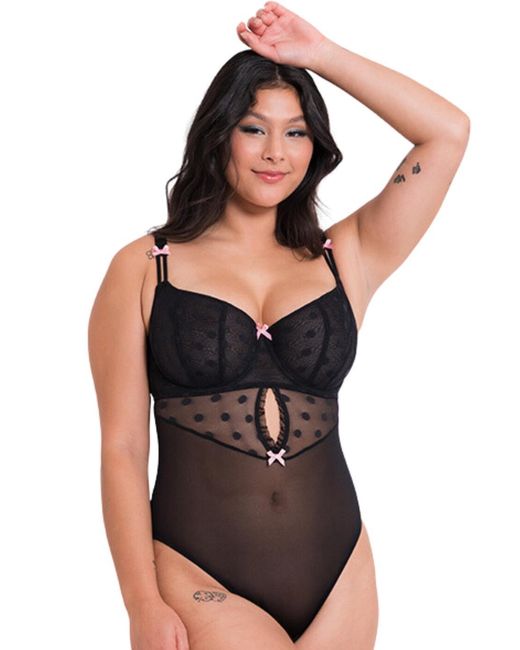 Curvy Kate Black Ck066704 Frill Me Balcony Body