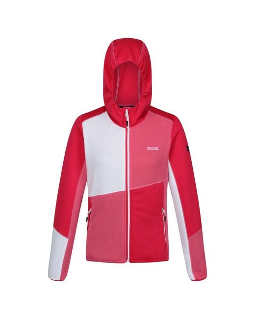 Regatta Red Ladies Walbury Vii Marl Full Zip Fleece Jacket ( Potion/Flamingo/) Material_Synthetic