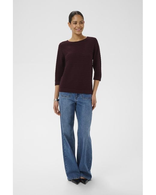 Kaffe Blue Strickpullover Kabirma Strickpullover Regular Fit