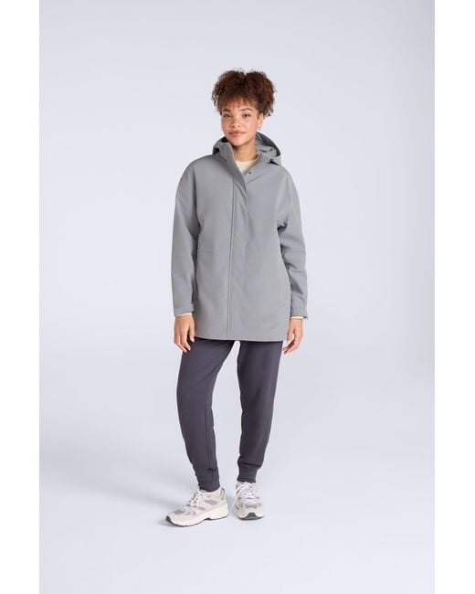 Mountain Warehouse Gray 'Otterly' Softshell Jacket Windproof Water-Resistant Breathable Layer Top