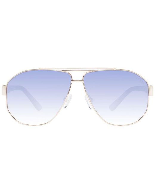 Guess Blue Aviator Sunglasses With Gradient Lenses
