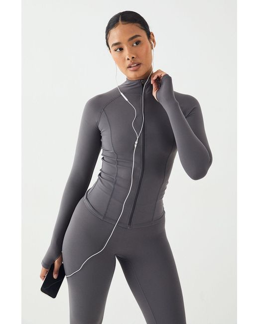 DSGN Studio Gray Ultra Sculpt Zip Through Jacket