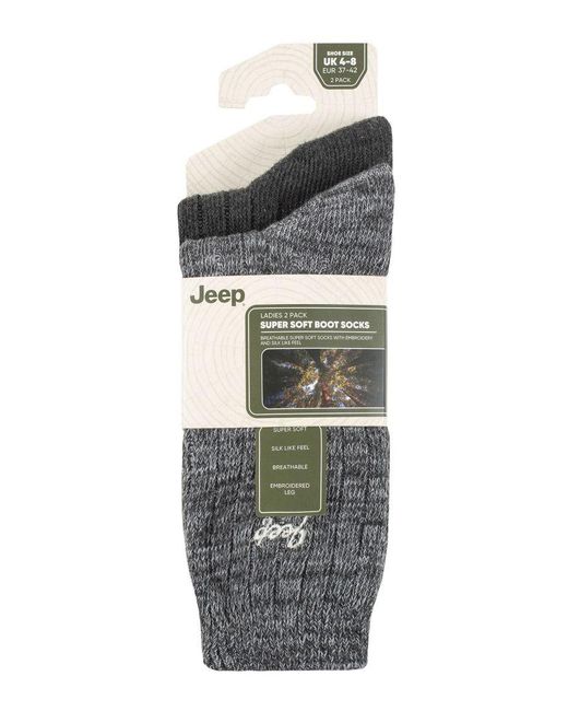 Jeep Black Walking Boot Socks