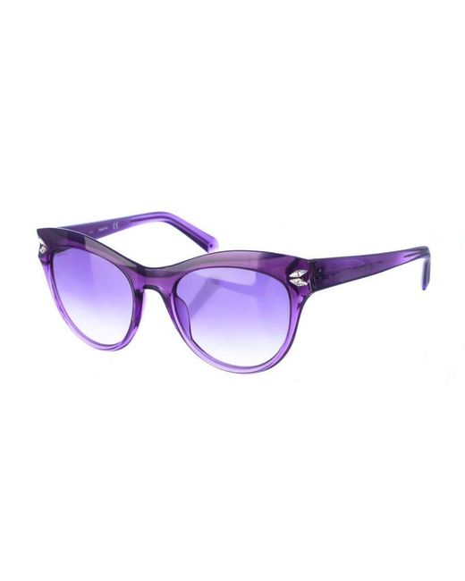 Swarovski Purple Metal Sunglasses With Oval Shape Sk0171S