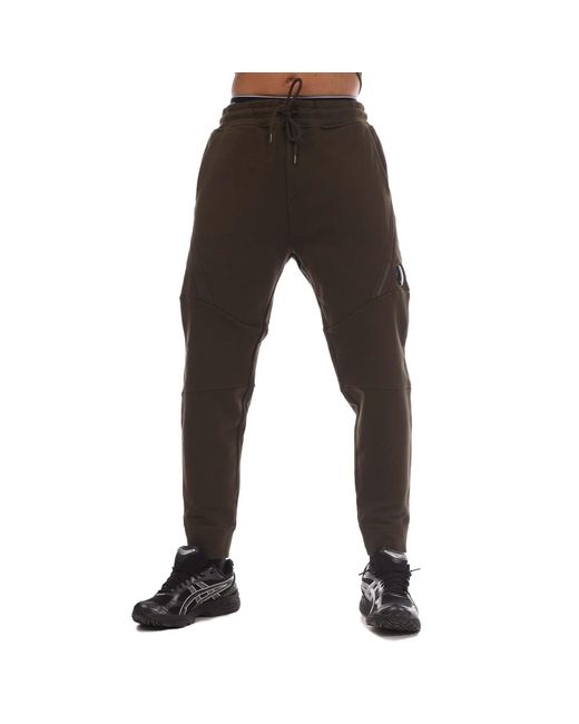 C P Company Lens Detail Loopback Sweatpants In Groen in het Black voor heren