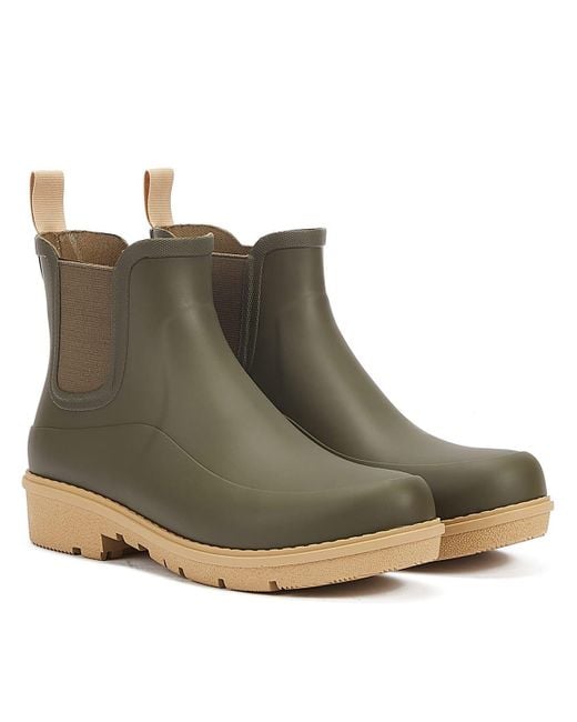 Fitflop Green Womenss Fit Flop Wonderwelly Contrast Sole Chelsea Boots