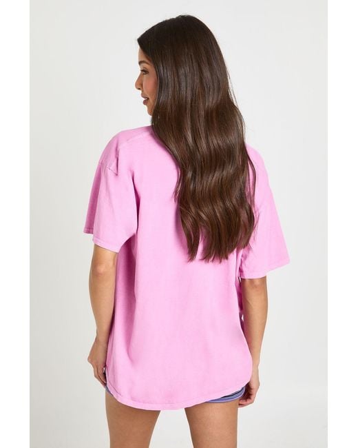 Boohoo Purple Washed Oversized T-Shirt