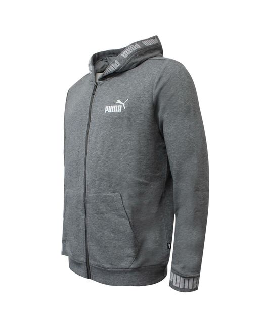 PUMA Gray Amplified Hooded Jacket Casual Track Top 844792 03 Textile for men