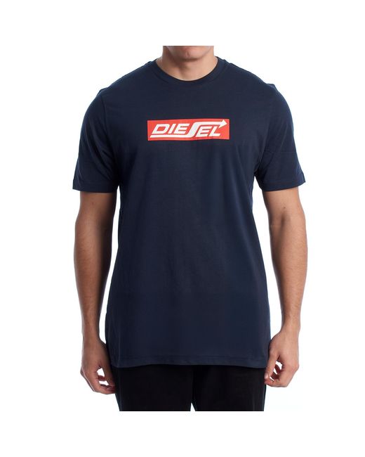 DIESEL Blue Short Sleeve Cotton T-Shirt A18996_Rpati for men