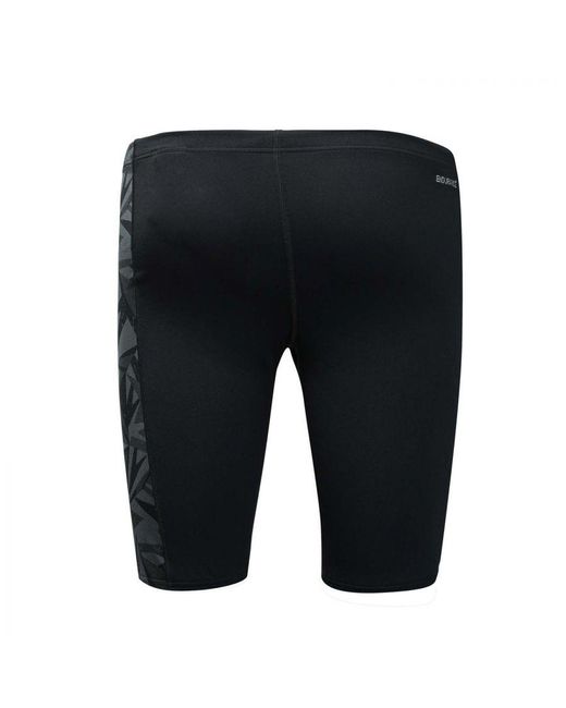 Speedo Hyper Boom Panel Jammer Shorts In Zwart Grijs in het Black voor heren
