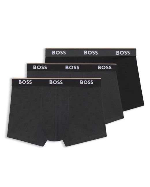 Boss Black Pack Of Power Design Trunks for men