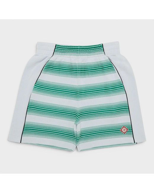 Casablanca Green Interlock Sweatshort Gradient Stripe Cotton for men