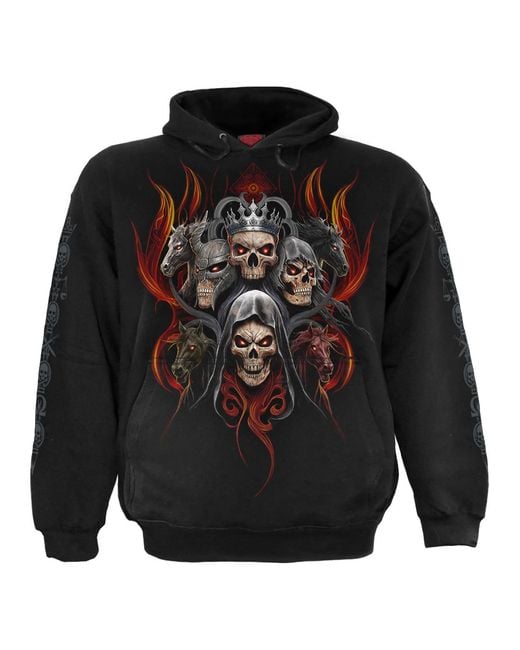 Spiral Blue Adult Revelation Back & Sleeve Print Hoodie