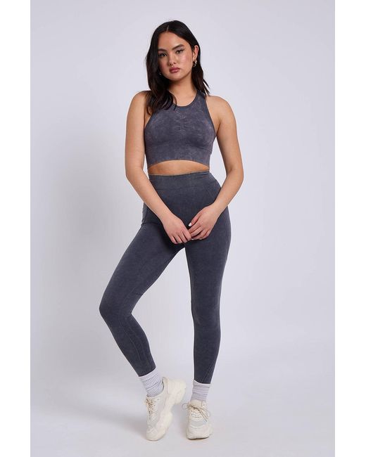 Urban Bliss Blue Acid Padded Sports Bra