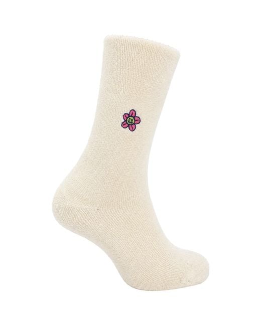Happy Socks Natural 1-Pack Fluffy Flower Cotton for men