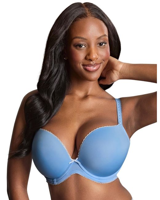 Panache Blue 10666 Cleo By Faith Moulded Plunge Bra