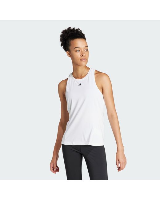 Adidas Originals White Designed For Training Tank Top