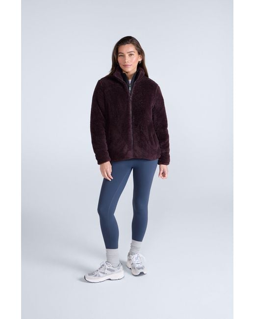 Mountain Warehouse Blue Teddy Fleece Coat Full Zip Casual Warm Cosy Jacket
