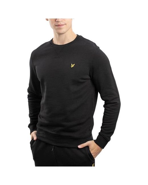 Lyle & Scott Black Jumpers Crew Neck Winter Sweatshirts for men